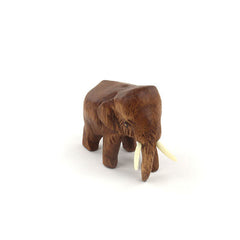 Mini Thai Elephant Carving-Ornaments & Figurines-Siesta Crafts