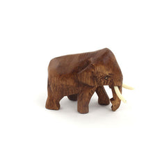 Mini Thai Elephant Carving-Ornaments & Figurines-Siesta Crafts