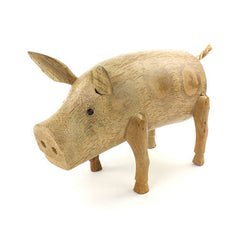 Bamboo Root Pig-Ornaments & Figurines-Siesta Crafts