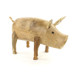 Bamboo Root Pig-Ornaments & Figurines-Siesta Crafts
