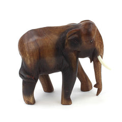 Medium Thai Elephant Carving-Ornaments & Figurines-Siesta Crafts