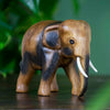Medium Thai Elephant Carving-Ornaments & Figurines-Siesta Crafts