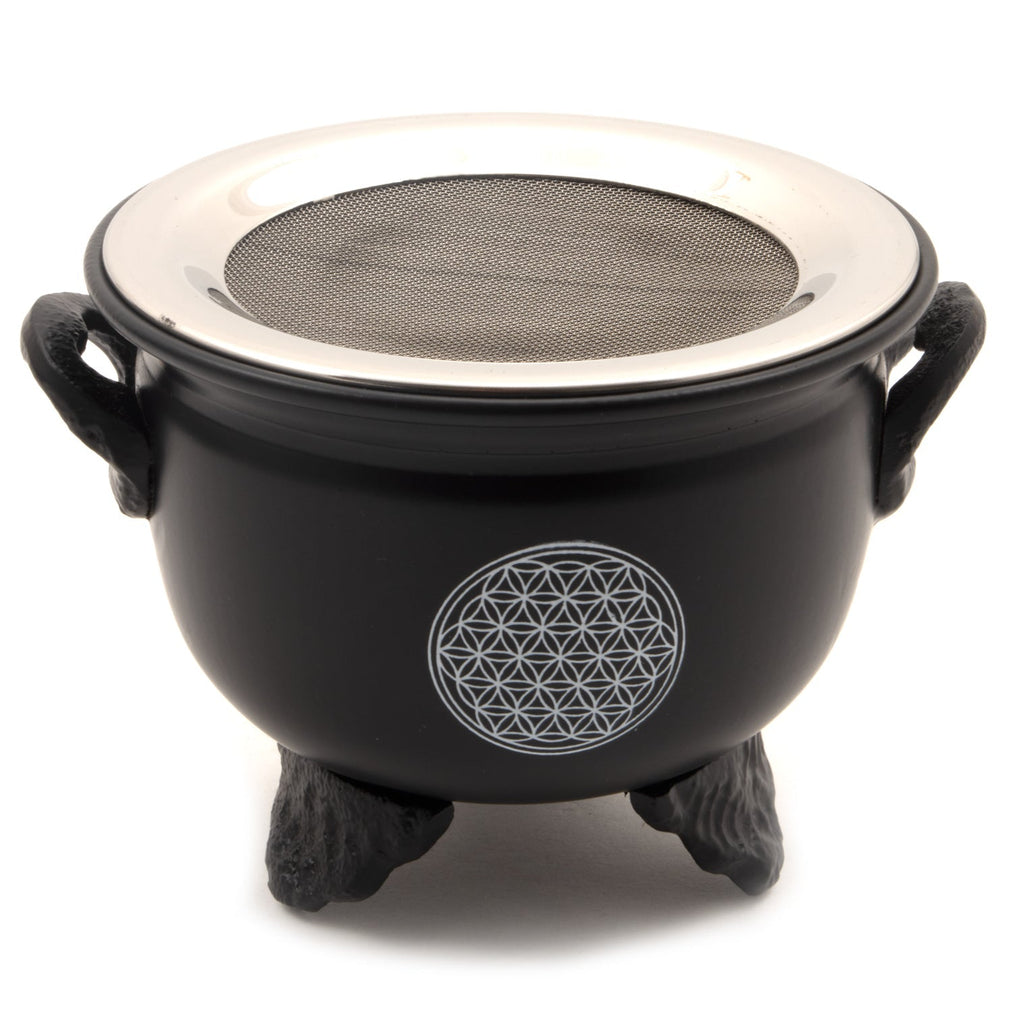 Iron Cauldron With Steel Mesh-Magic & Mysticism-Siesta Crafts