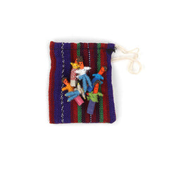Pack of Dozen Worry People in Bags-Folklore-Siesta Crafts