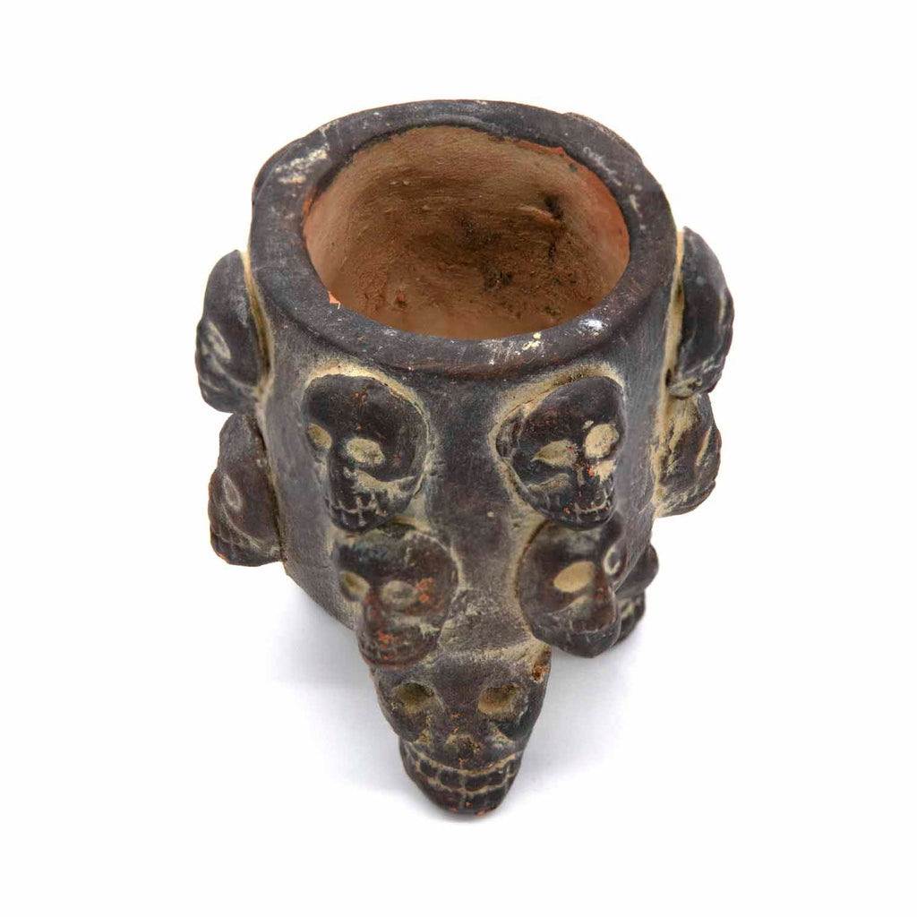 Tzompantli Skull Pot-Central & South American-Siesta Crafts
