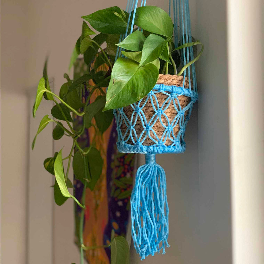 Bright Macrame Plant Hanger-Plant Pots, Vases & Hangers-Siesta Crafts