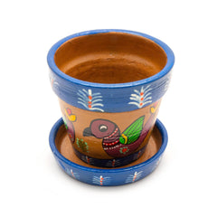 Mithila Flower Pot and Saucer Small-Plant Pots, Vases & Hangers-Siesta Crafts