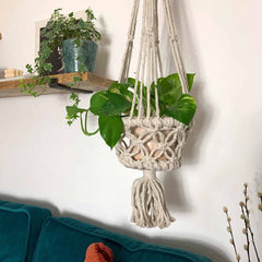 Heavy Duty Macrame Plant Hanger-Plant Pots, Vases & Hangers-Siesta Crafts