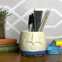 Face Design Soapstone Planter-Plant Pots, Vases & Hangers-Siesta Crafts