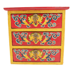 Tibetan Style Set of Three Drawers-Furniture-Siesta Crafts