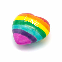 Soapstone Rainbow Love Heart-Ornaments & Figurines-Siesta Crafts