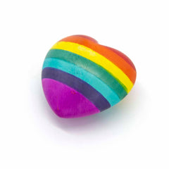 Soapstone Rainbow Heart-Ornaments & Figurines-Siesta Crafts