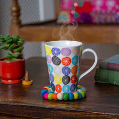 Felt Bobble Coaster-Kitchen & Tableware-Siesta Crafts