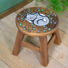 Curled Cat Stool-Furniture-Siesta Crafts