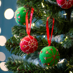Bauble Felt Christmas Decoration-Home Décor-Siesta Crafts
