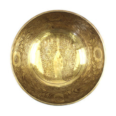 Buddha Footprint Artisan Bowl no.143-Singing Bowls-Siesta Crafts
