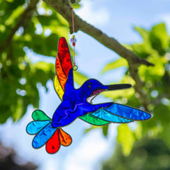 Rainbow Hummingbird Suncatcher-Home Décor-Siesta Crafts