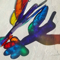 Rainbow Hummingbird Suncatcher-Home Décor-Siesta Crafts