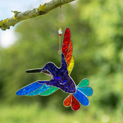 Rainbow Hummingbird Suncatcher-Home Décor-Siesta Crafts