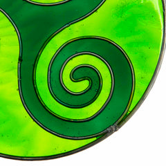Green Triskelion Suncatcher-Home Décor-Siesta Crafts