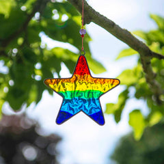 Rainbow Star Suncatcher-Home Décor-Siesta Crafts