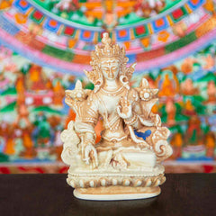 White Tara Resin Statue-Buddhism-Siesta Crafts