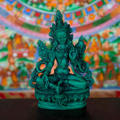 Green Tara Resin Statue-Buddhism-Siesta Crafts