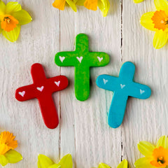 Small Patterned Soapstone Cross-Christianity-Siesta Crafts