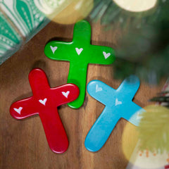 Small Patterned Soapstone Cross-Christianity-Siesta Crafts