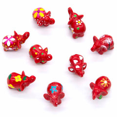 Mini Painted Resin Elephant-Ornaments & Figurines-Siesta Crafts