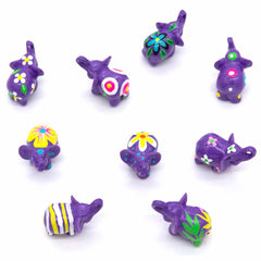 Mini Painted Resin Elephant-Ornaments & Figurines-Siesta Crafts