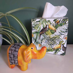 Soapstone Patterned Elephant-Ornaments & Figurines-Siesta Crafts