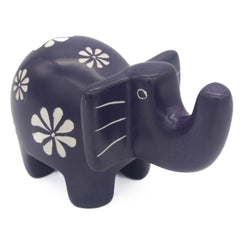 Soapstone Patterned Elephant-Ornaments & Figurines-Siesta Crafts