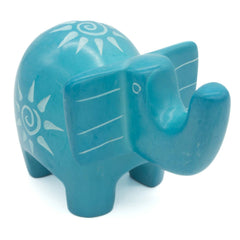 Soapstone Patterned Elephant-Ornaments & Figurines-Siesta Crafts