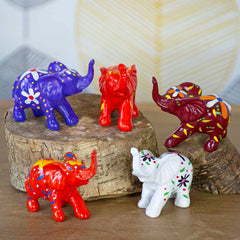 Medium Painted Resin Elephant-Ornaments & Figurines-Siesta Crafts