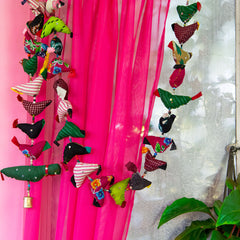 Long String of Birds with Bell-Home Décor-Siesta Crafts