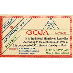 Goja - Musk and Jasmine Incense-Tibetan Incense-Siesta Crafts