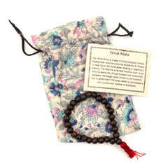 Wrist Mallah in Recycled Sari Pouch-Buddhism-Siesta Crafts