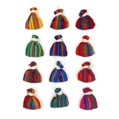 Pack of Dozen Worry People in Bags-Folklore-Siesta Crafts