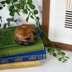 Small Curled Cat-Ornaments & Figurines-Siesta Crafts