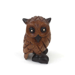 Small Carved Owl-Ornaments & Figurines-Siesta Crafts