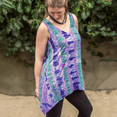 Tie Dye Vest-Tops-Siesta Crafts