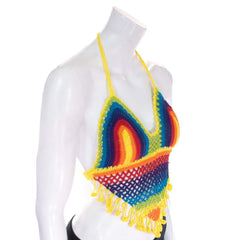 Tassel Crochet Bralette Top-Tops-Siesta Crafts
