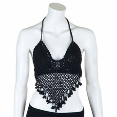 Tassel Crochet Bralette Top-Tops-Siesta Crafts