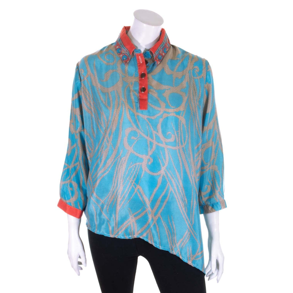 Ladies Recycled Sari Shirt-Shirts-Siesta Crafts
