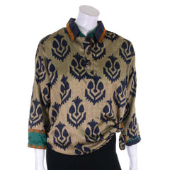 Ladies Recycled Sari Shirt-Shirts-Siesta Crafts