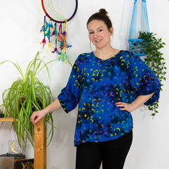 Button Sleeve Top-Tops-Siesta Crafts