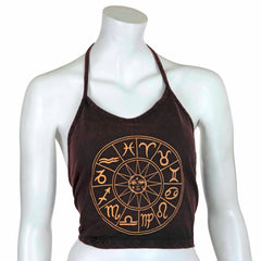 Zodiac Design Halter Neck Top-Tops-Siesta Crafts