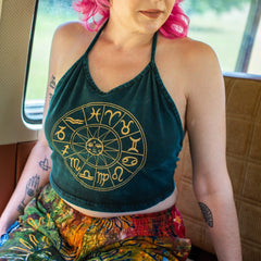 Zodiac Design Halter Neck Top-Tops-Siesta Crafts