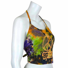 Peace Design Halter Neck Top-Tops-Siesta Crafts